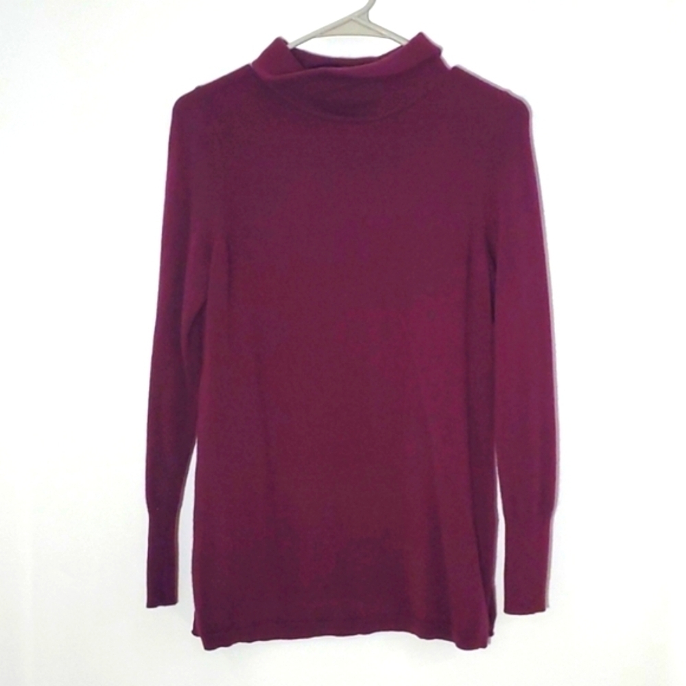 Talbots Burgundy Cashmere Sweater Small Petite